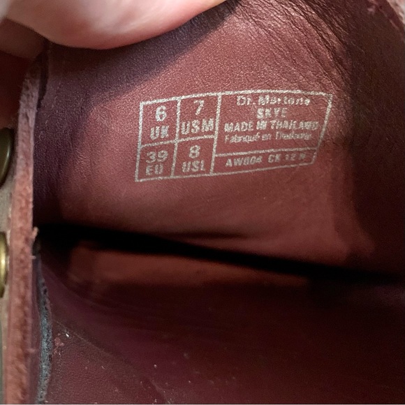 RARE Vintage Doc Martens! Size 39. Burgundy leather and brass studs. - Picture 7 of 8